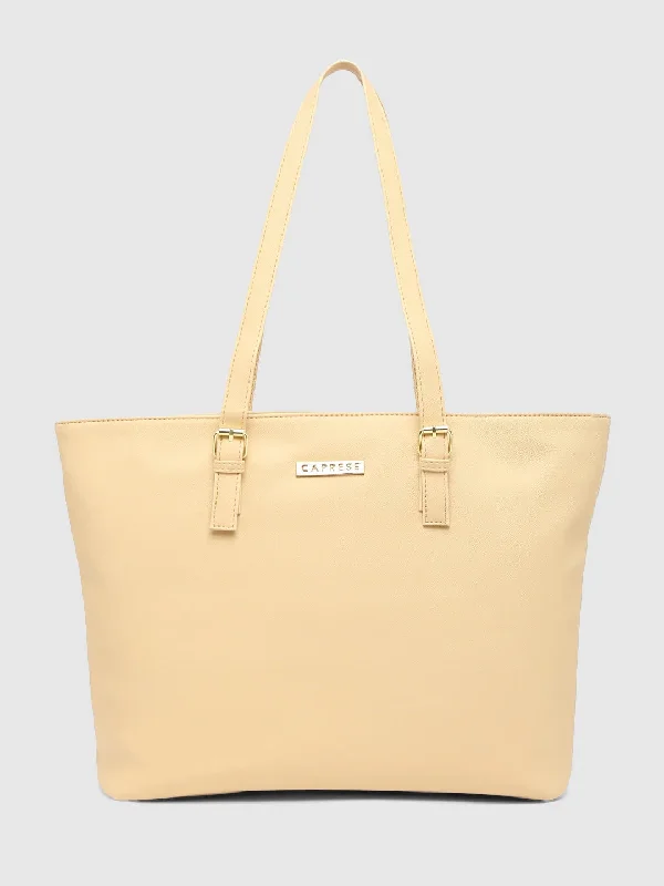 Caprese Holden Saffiano Tote Medium Beige