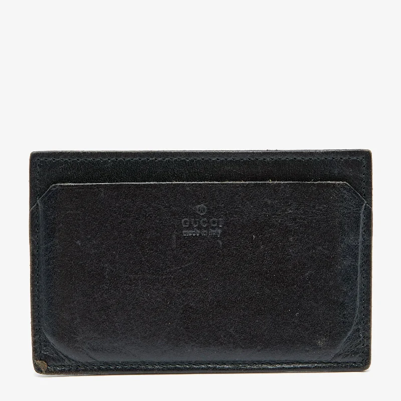 Gucci Black Leather Card Holder