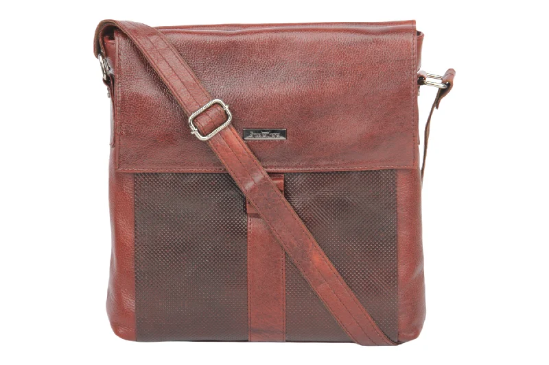 Premium Leather Messenger Bag 997427 (Brown)