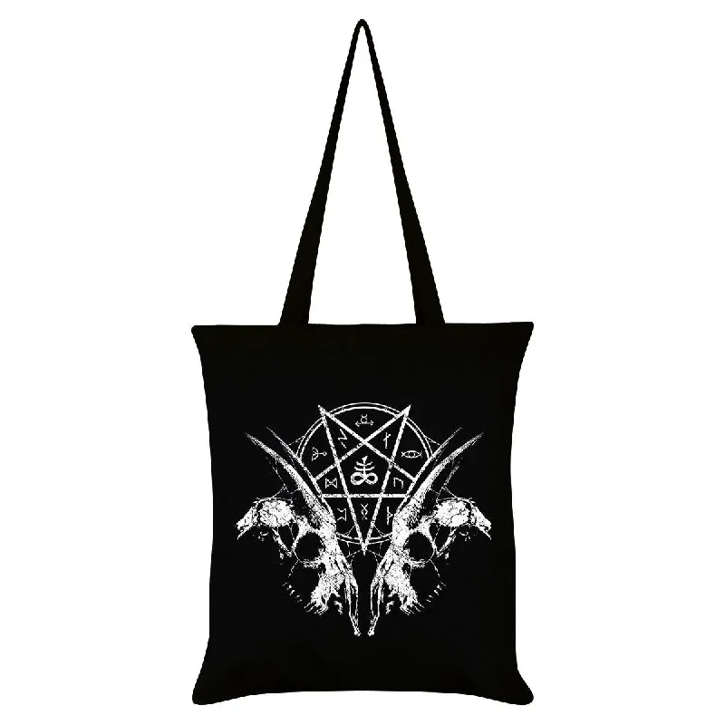 Grindstore Goat Skull Pentagram Tote Bag