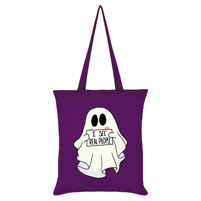 Grindstore I See Real People Ghost Tote Bag