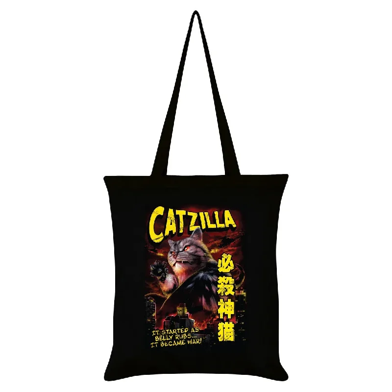 Horror Cats Catzilla Tote Bag