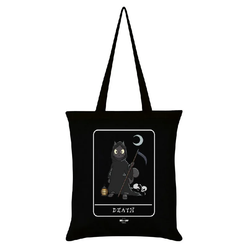 Spooky Cat Death Tarot Tote Bag