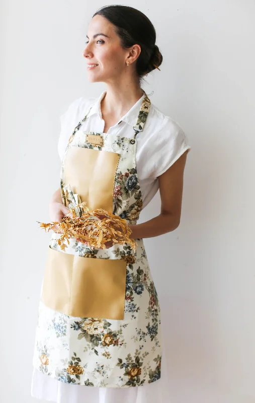 Beige Canvas Leather Apron