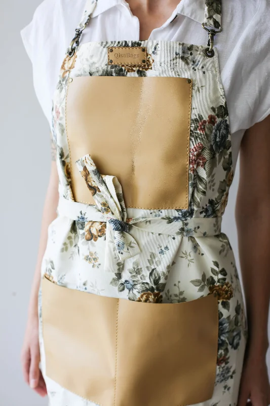 Beige Canvas Leather Apron