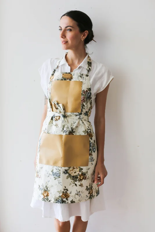 Beige Canvas Leather Apron