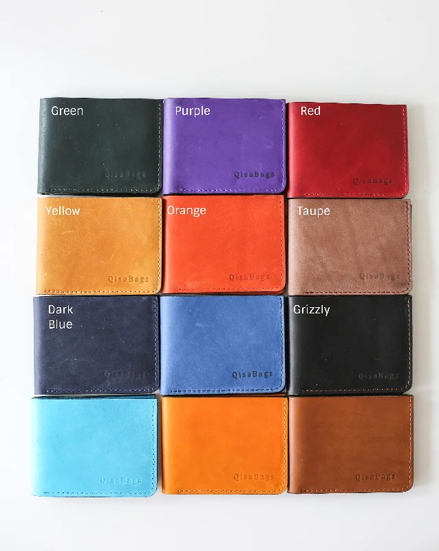 Billfold Unisex Small Leather Wallets