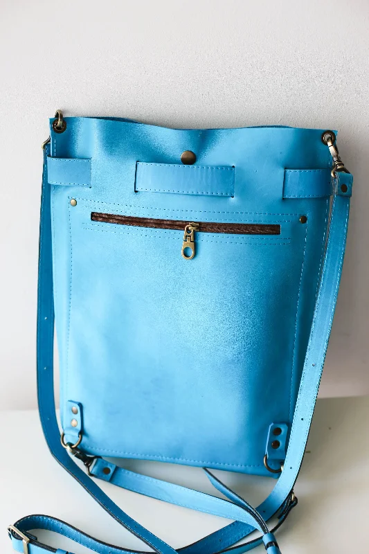 Blue Medium Leather Bag