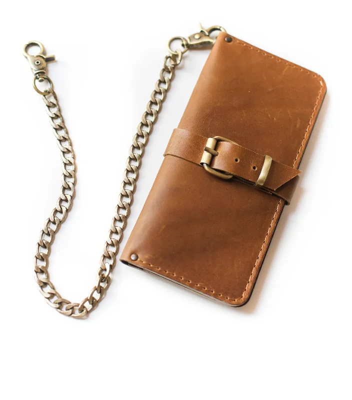 Women's Bifold Brown Leather Wallet - N01