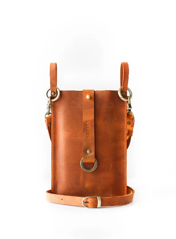 Brown Leather Phone Bag