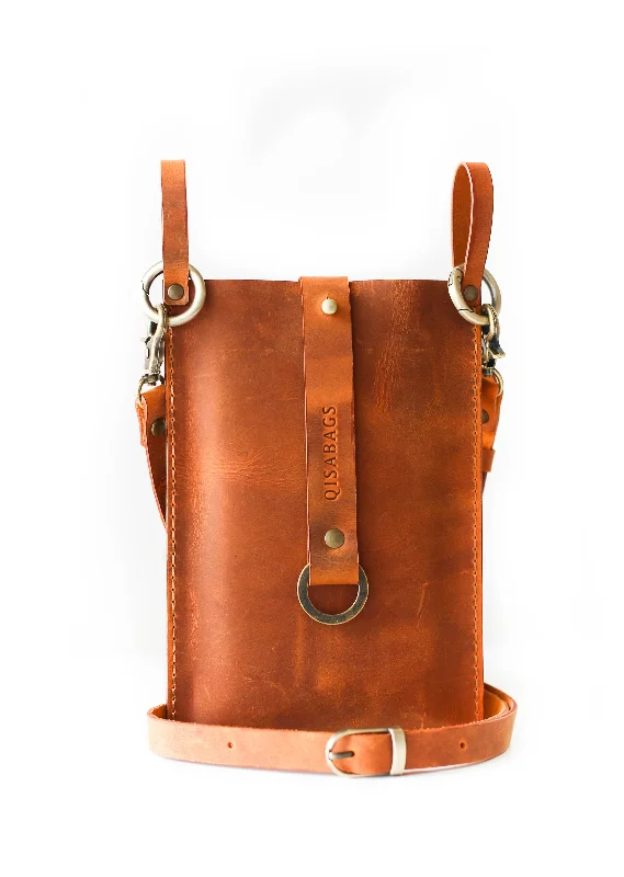 Brown Leather Phone Bag