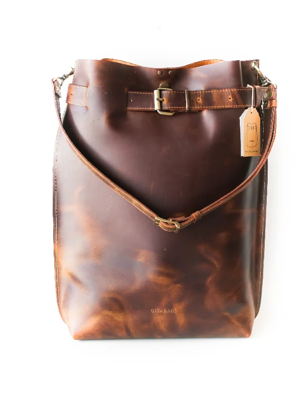 Dark Brown Large Leather Bag