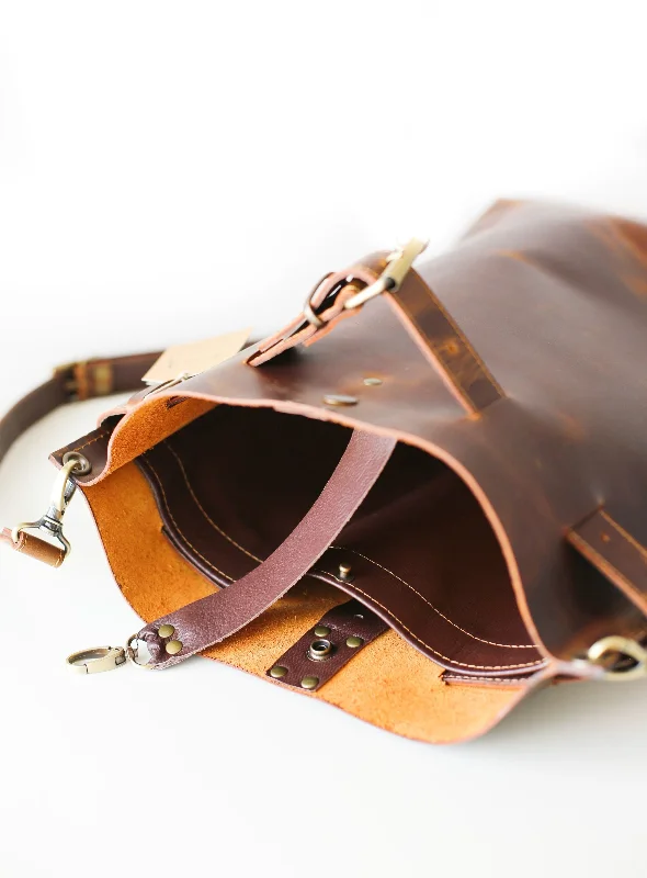 Dark Brown Large Leather Bag