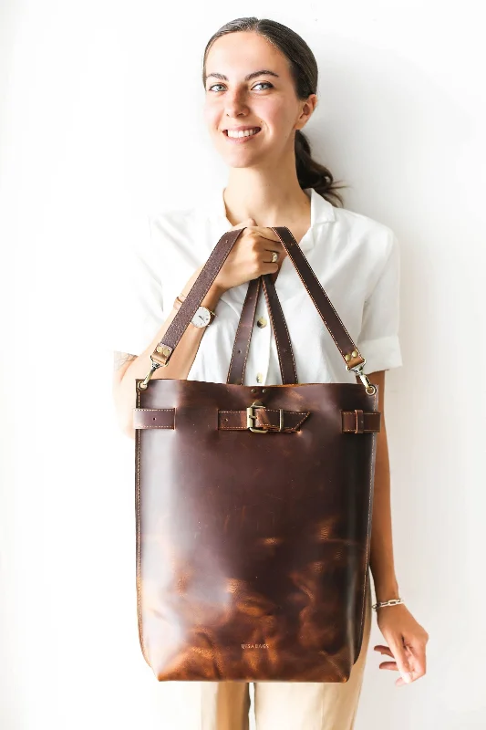 Dark Brown Large Leather Bag