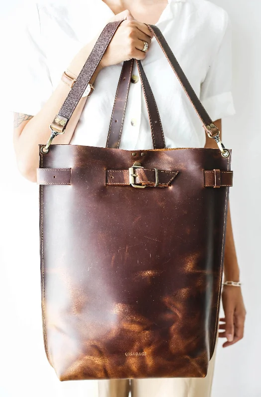 Dark Brown Large Leather Bag