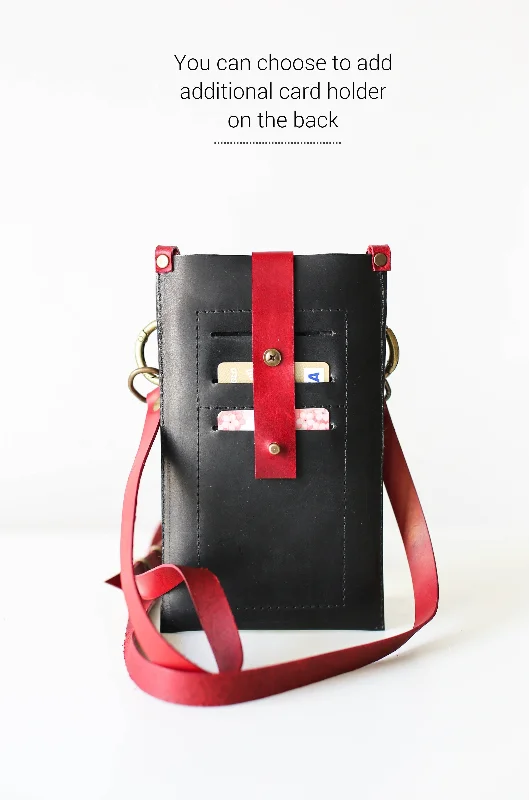 Red Leather Phone Bag