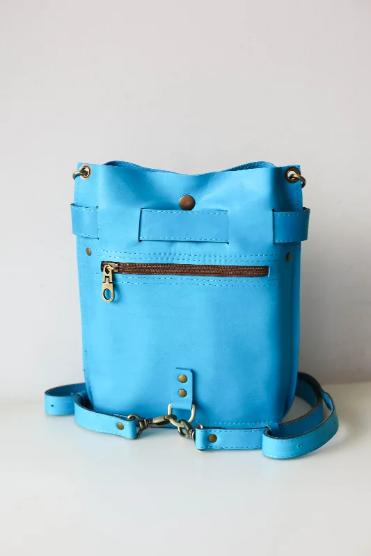 Blue Standard Leather Bag