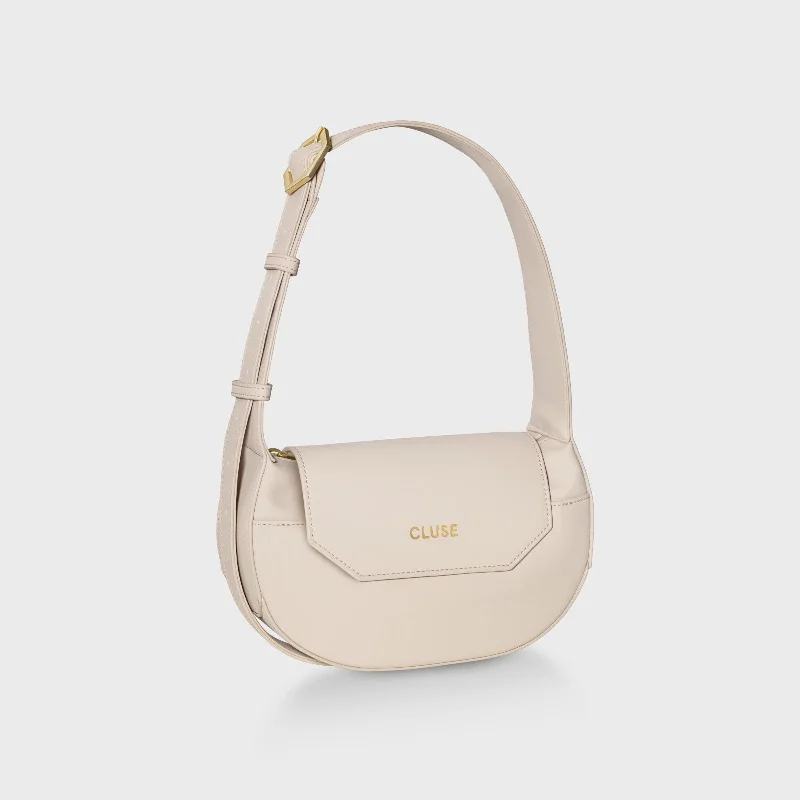 Sacroisé Petite Crossbody Bag, Beige, Gold Colour