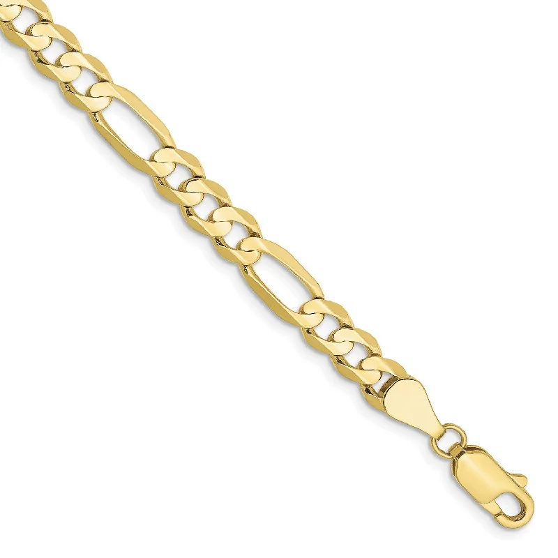 10KT Yellow Gold 8-inch 5.5MM Lobster Clasp Figaro Bracelet