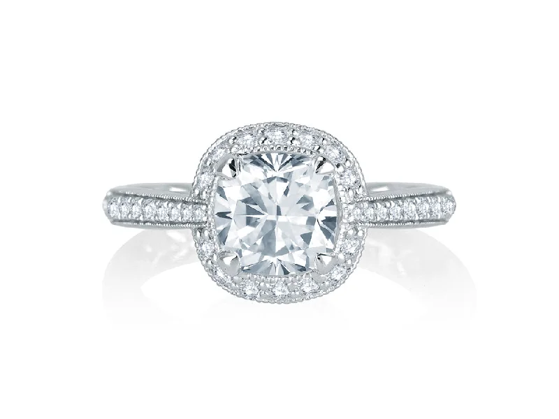 A. JAFFE Halo Engagement Ring