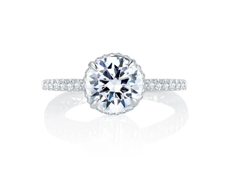 A. JAFFE Halo Engagement Ring