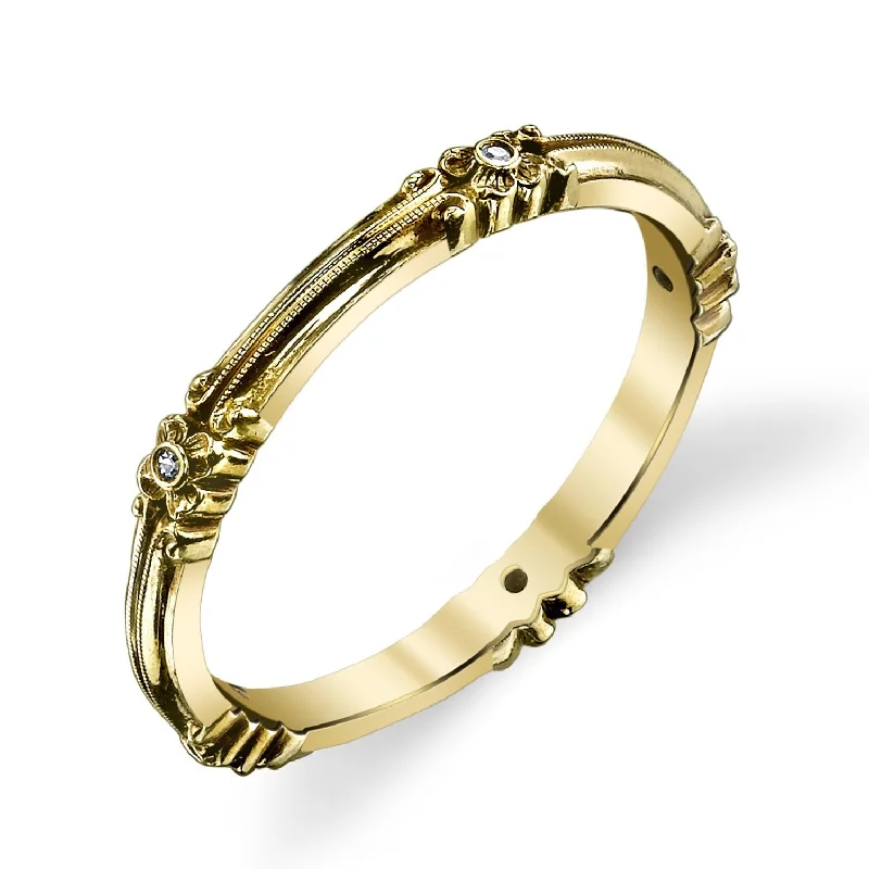 18K Yellow Gold / Antiqued / 4