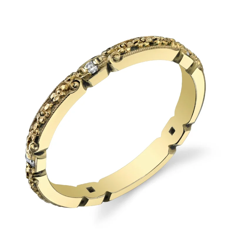 18K Yellow Gold / Antiqued / 4