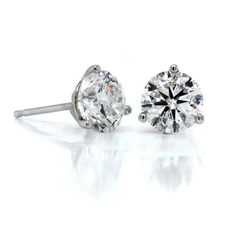 14K White Gold 2CTW Diamond Stud Earrings