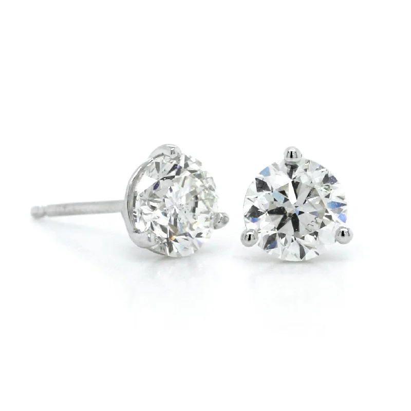 14K White Gold 1.63CTW Diamond Stud Earrings