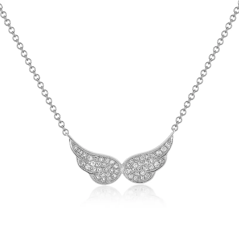 Diamond Double Angel Wing Necklace