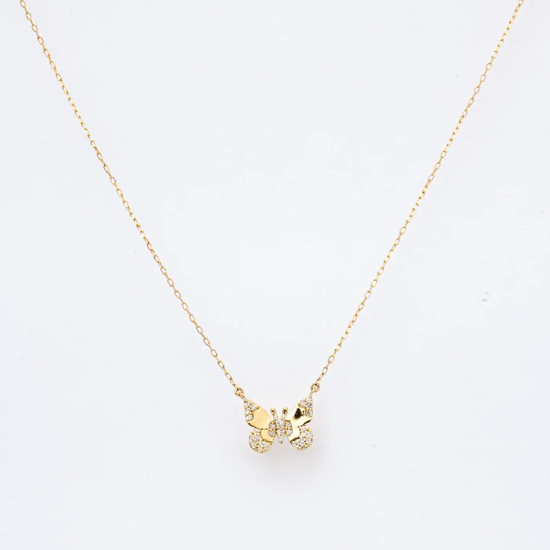 Enchanted Diamond Butterfly Necklace