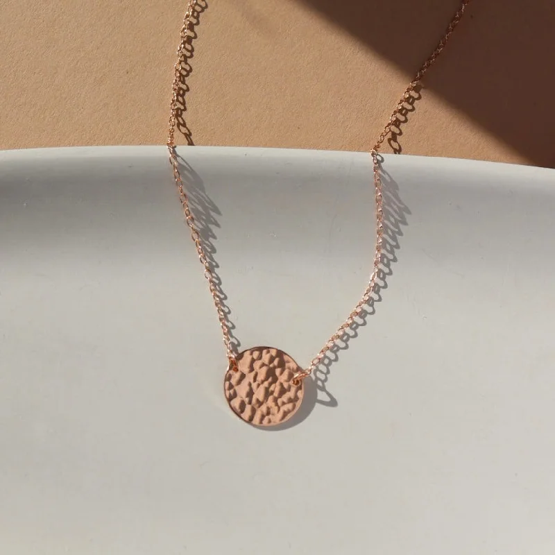 Rose Gold Full Moon Necklace