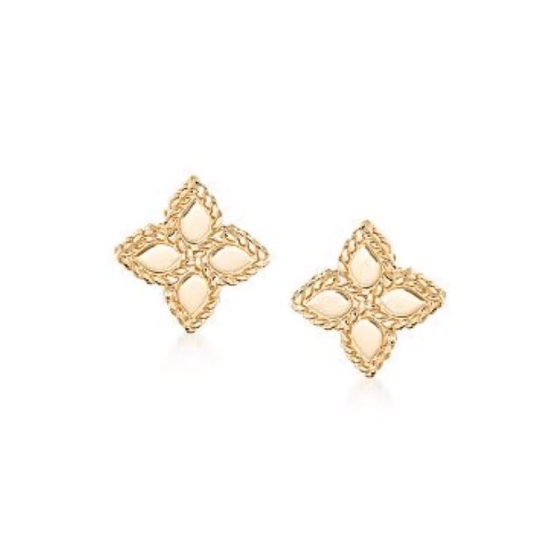 Roberto Coin 18K Yellow Gold Princess Flower Stud Earrings