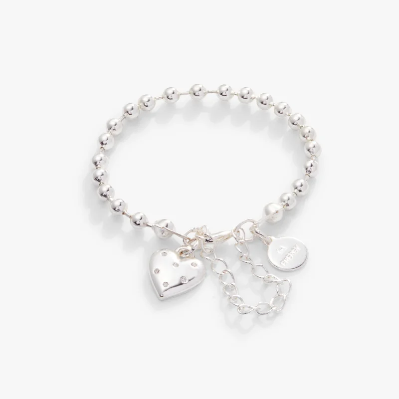 Heart Ball Chain Bracelet