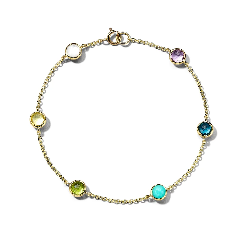 IPPOLITA Lollipop 6 Stone Station Bracelet in Rainbow