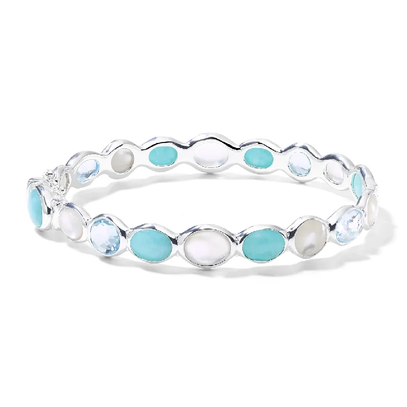 IPPOLITA Sterling Silver Luce All Stone Hinged Bracelet