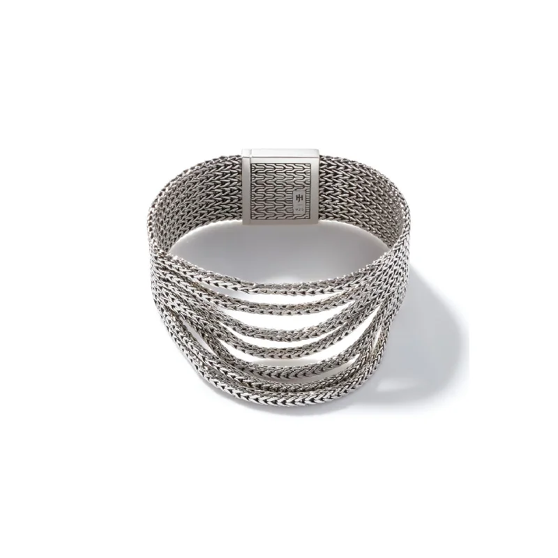 John Hardy Classic Chain Flat Woven Multi-Row Bracelet