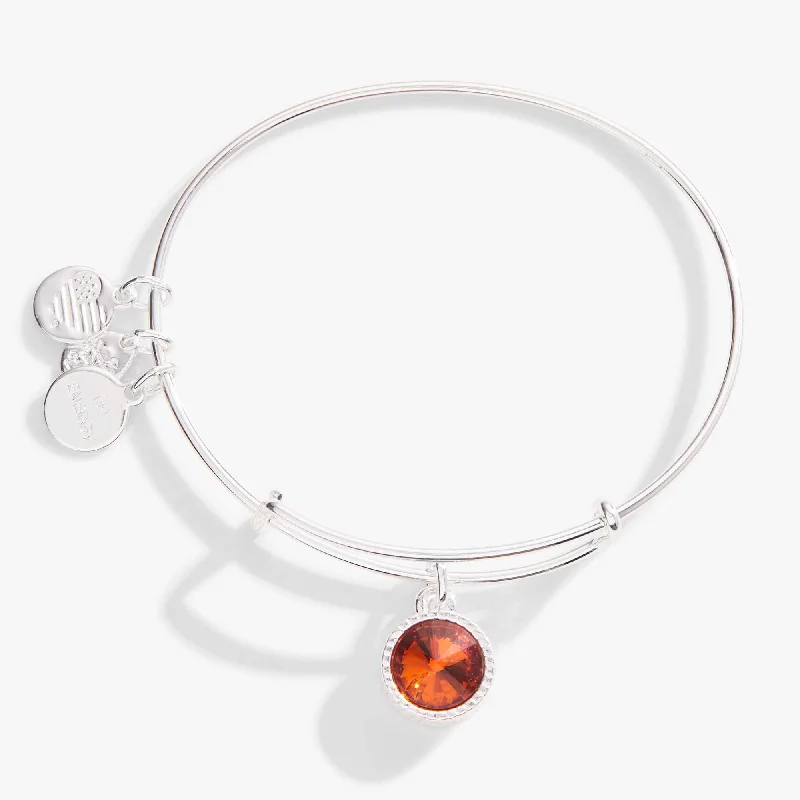 November Birthstone Charm Bangle, Topaz