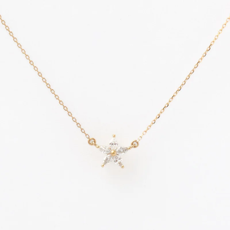 Paris Diamond Flower Necklace