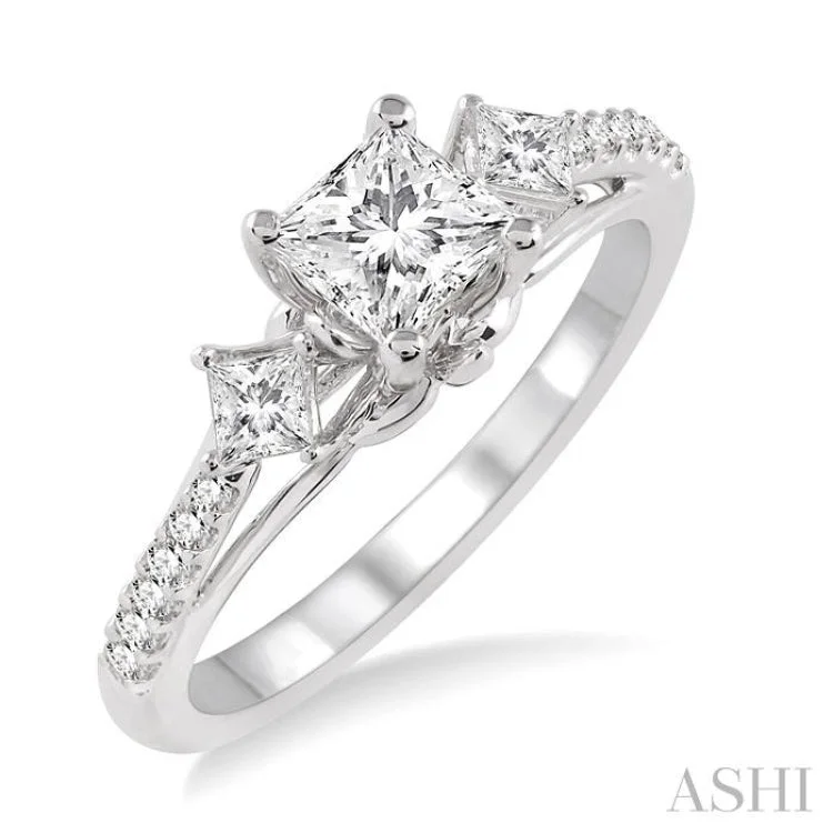 1/3 Ctw Diamond Semi-Mount Engagement Ring in 14K White Gold