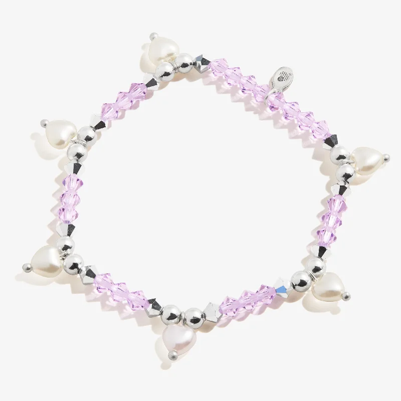 Pearl Hearts Stretch Bracelet