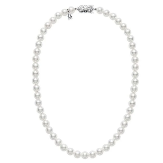 Mikimoto 18K White Gold Pearl Necklace