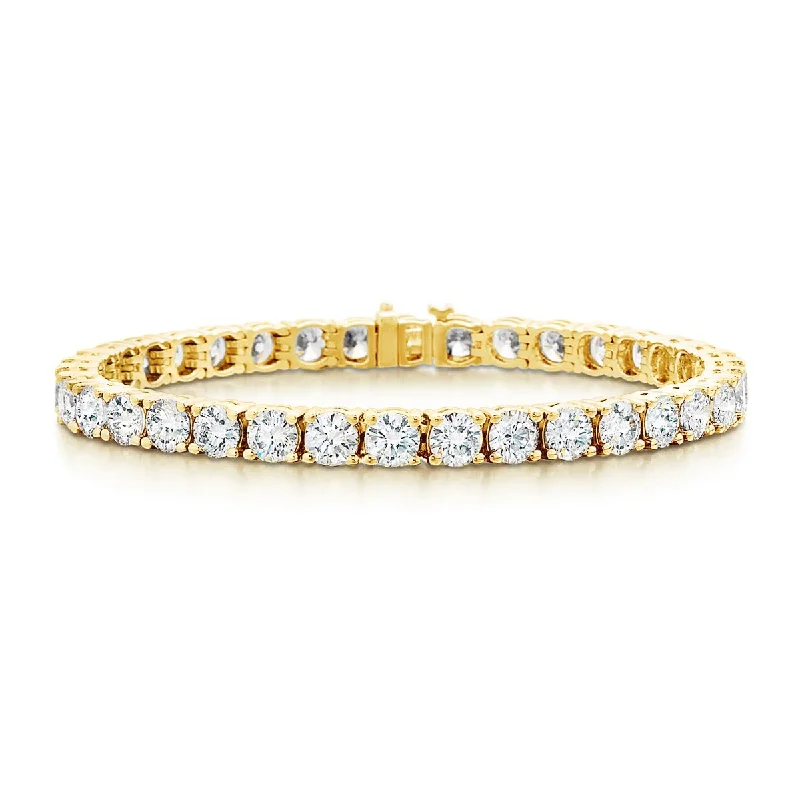 Sabel Collection 14K Yellow Gold Round Diamond 4 Prong Tennis Bracelet