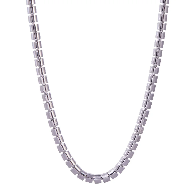 Ophelia Skinny Necklace - White Gold