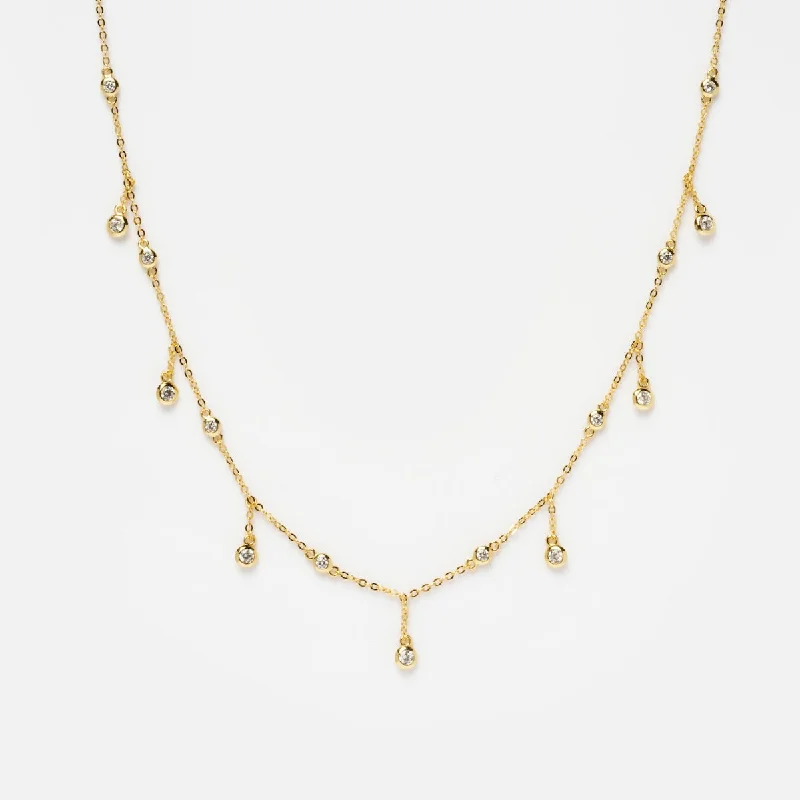 Solitaire Drop Necklace