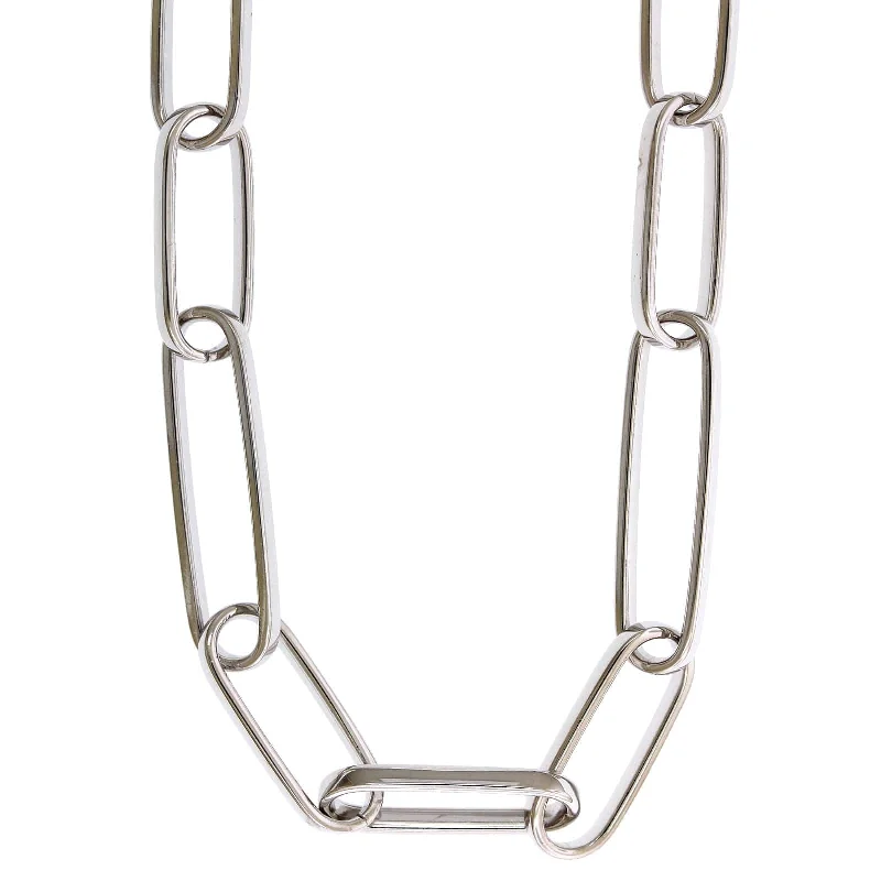 Sterling Silver Paperclip Necklace