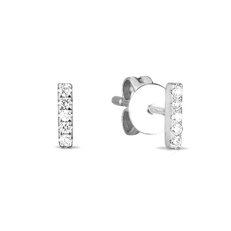 White Gold Diamond Fashion Stud Earrings