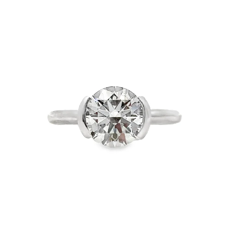 White Gold Lab Grown Diamond Solitaire Engagement Ring