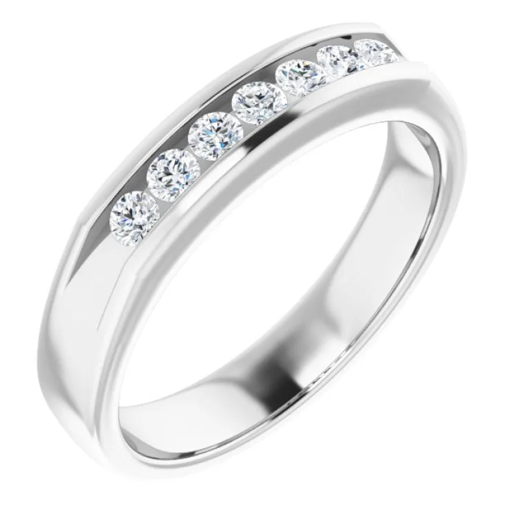 Platinum 3/8 CTW Natural Diamond Ring