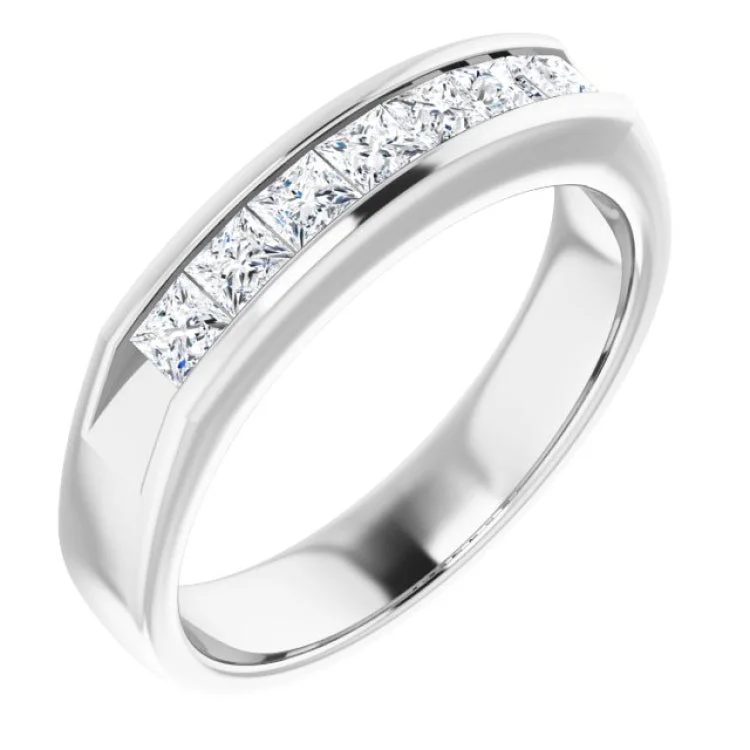 14K White 9/10 CTW Natural Diamond Ring